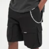 Baggy bomullsshorts med cargofickor