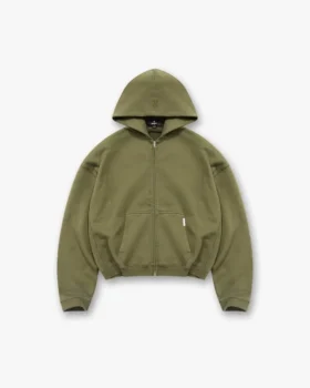 Initial Boxy Zip Through Hoodie