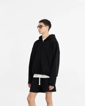Initial Boxy Zip Through Hoodie
