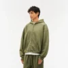Initial Boxy Zip Through Hoodie