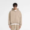 Initial Boxy Zip Through Hoodie