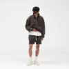 Initial Funnel Neck Quarter Zip Sweatshirt