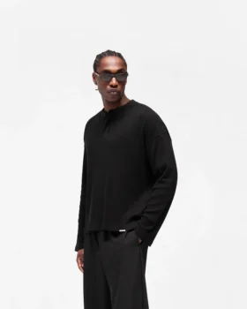 initial henley waffle lngrmad t shirt 2 280x350 - Initial Henley Waffle l&aring;ng&auml;rmad T-shirt