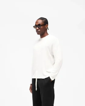 Initial Sheer Rib långärmad T-shirt