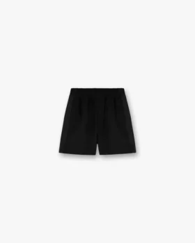 Shorts med stickade paneler