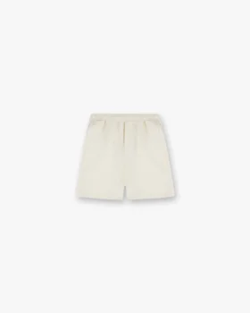 Shorts med stickade paneler