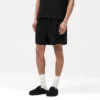 Shorts med stickade paneler