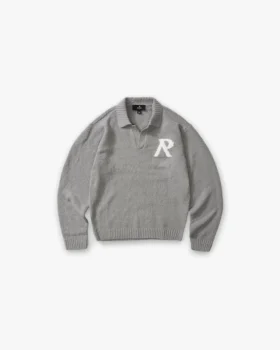 Stickad bouclé-polo