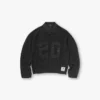 Stickad långärmad jersey i varsity-stil
