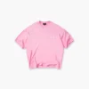 T-shirt med dubbla lager och broderad text