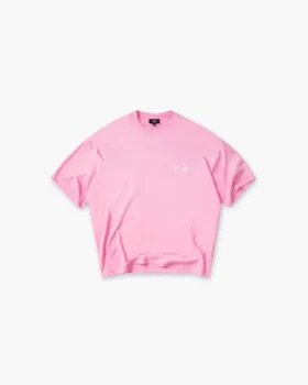 T-shirt med dubbla lager och broderad text