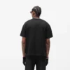 T-shirt med dubbla lager och broderad text