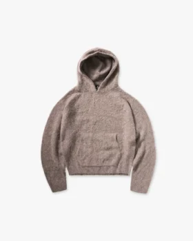 Texturerad Borg-hoodie