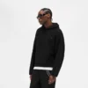 Texturerad Borg-hoodie