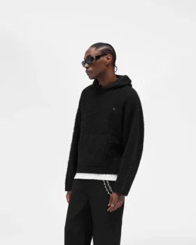 Texturerad Borg-hoodie