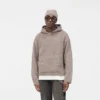 Texturerad Borg-hoodie