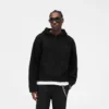 Texturerad Borg-hoodie