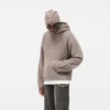Texturerad Borg-hoodie