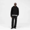 Texturerad Borg-hoodie