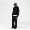 Texturerad Borg-hoodie