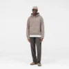 Texturerad Borg-hoodie