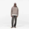 Texturerad Borg-hoodie