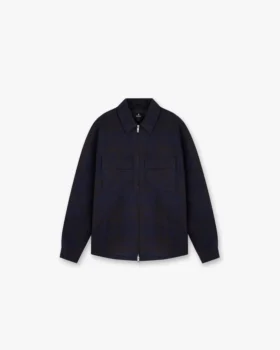 Vadderad overshirt med dragkedja